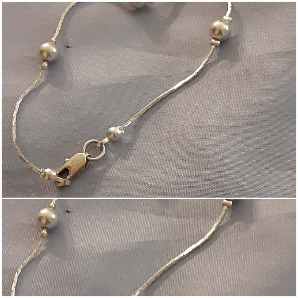 Beaded bracelet silver